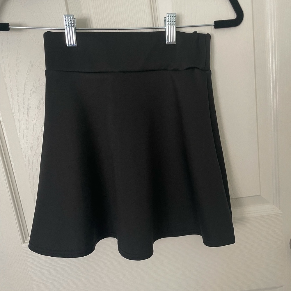 Black mini skirt